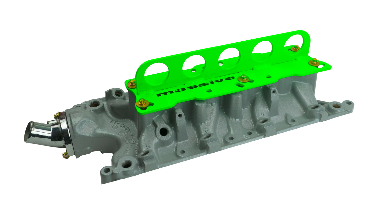 Massive EFI Lift plate Neon Green On Intake Manifold