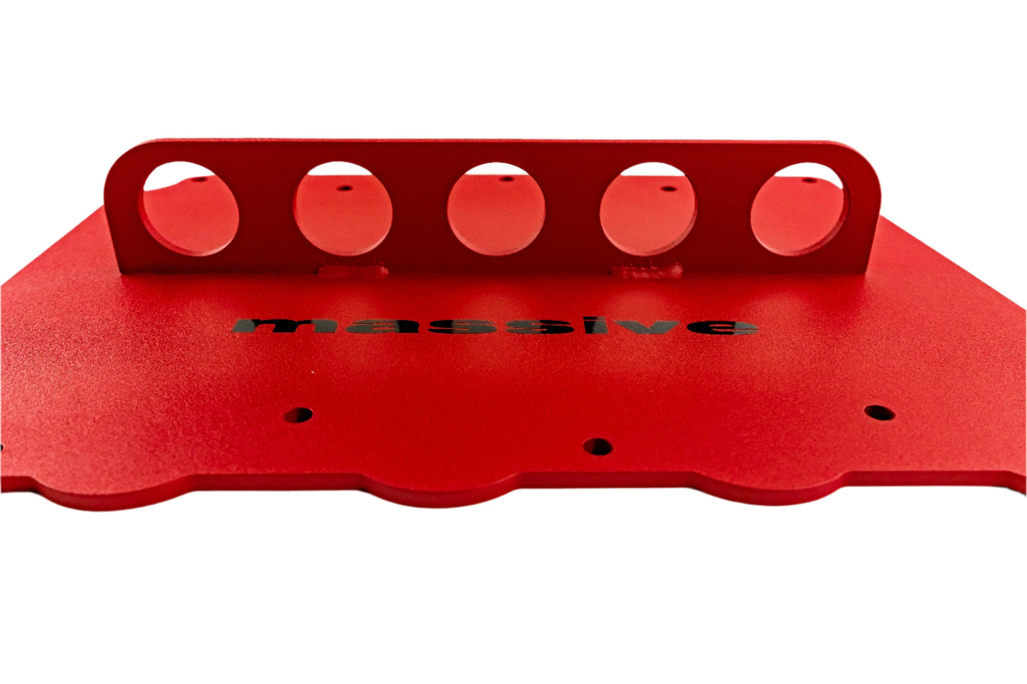 Massive Speed System Coyote Engine 5.0 Lift plate Wrinkle Red side view