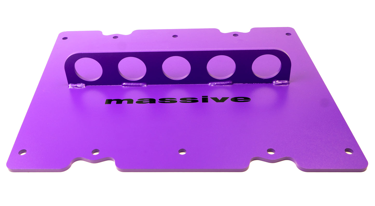 Massive Ford Godzilla Engine 7.3 6.8 Lift plate Signature Textured Purple Side View