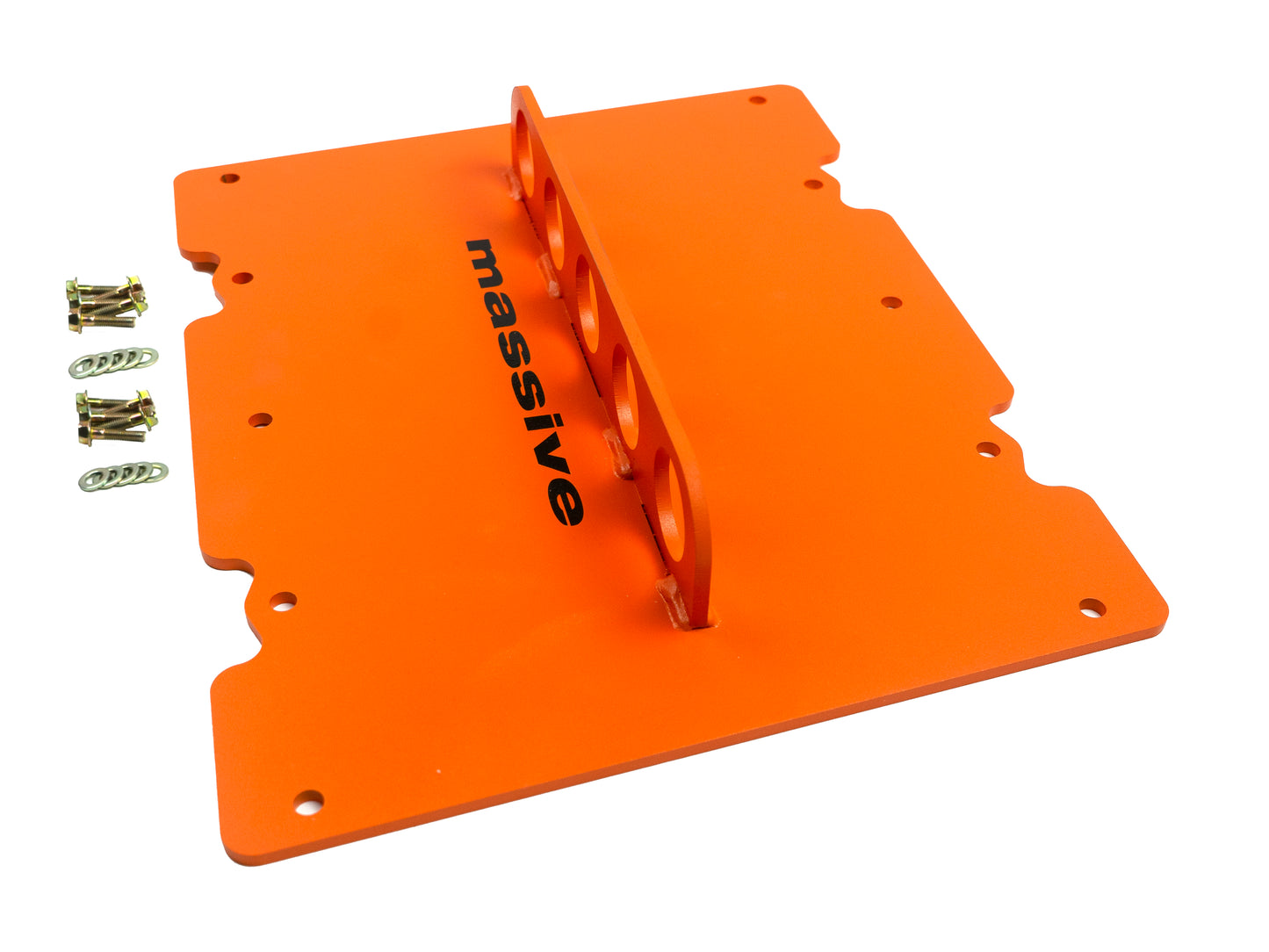Massive Ford Godzilla Engine 7.3 6.8 Lift plate  Hugger Orange Grain