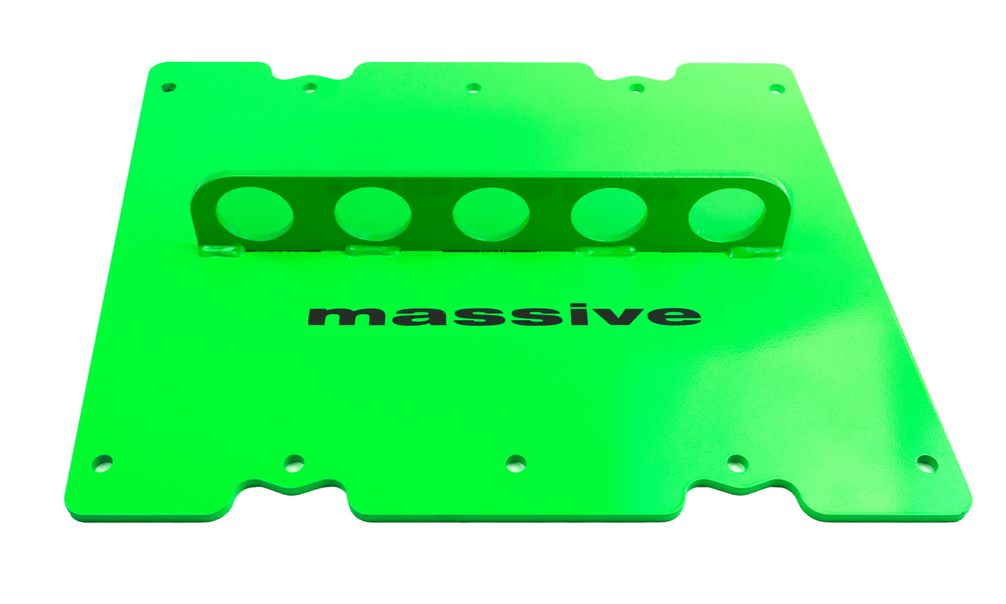 Massive Ford Godzilla Engine 7.3 6.8 Lift plate Neon Green Side View