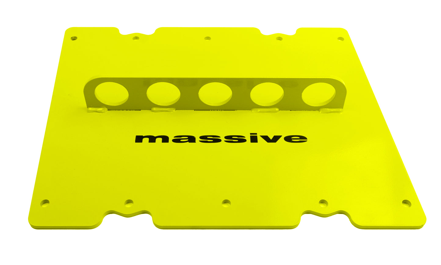 Massive Ford Godzilla Engine 7.3 6.8 Lift plate Highlighter Yellow Side View

