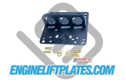 engineliftplates Universal Carb Intake manifold lift plate in textured Black